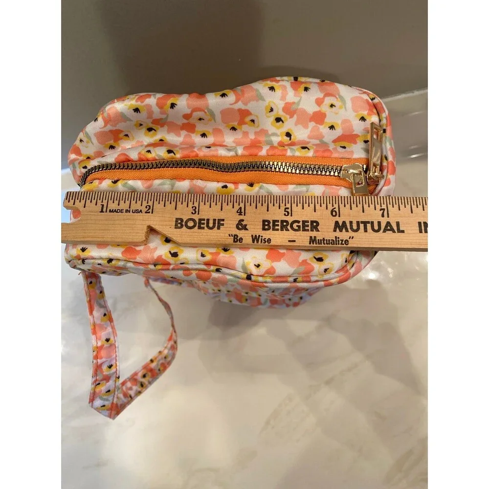 Floral Makeup & Accessory Travel Bag Large Open See Through Compartments ?‎ New